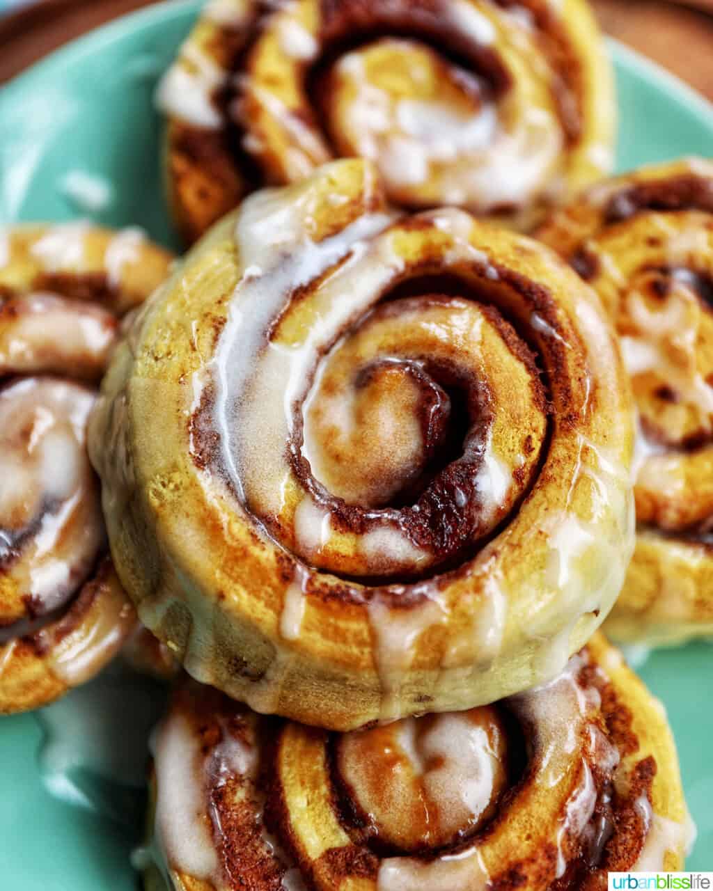 iced air fryer cinnamon rolls