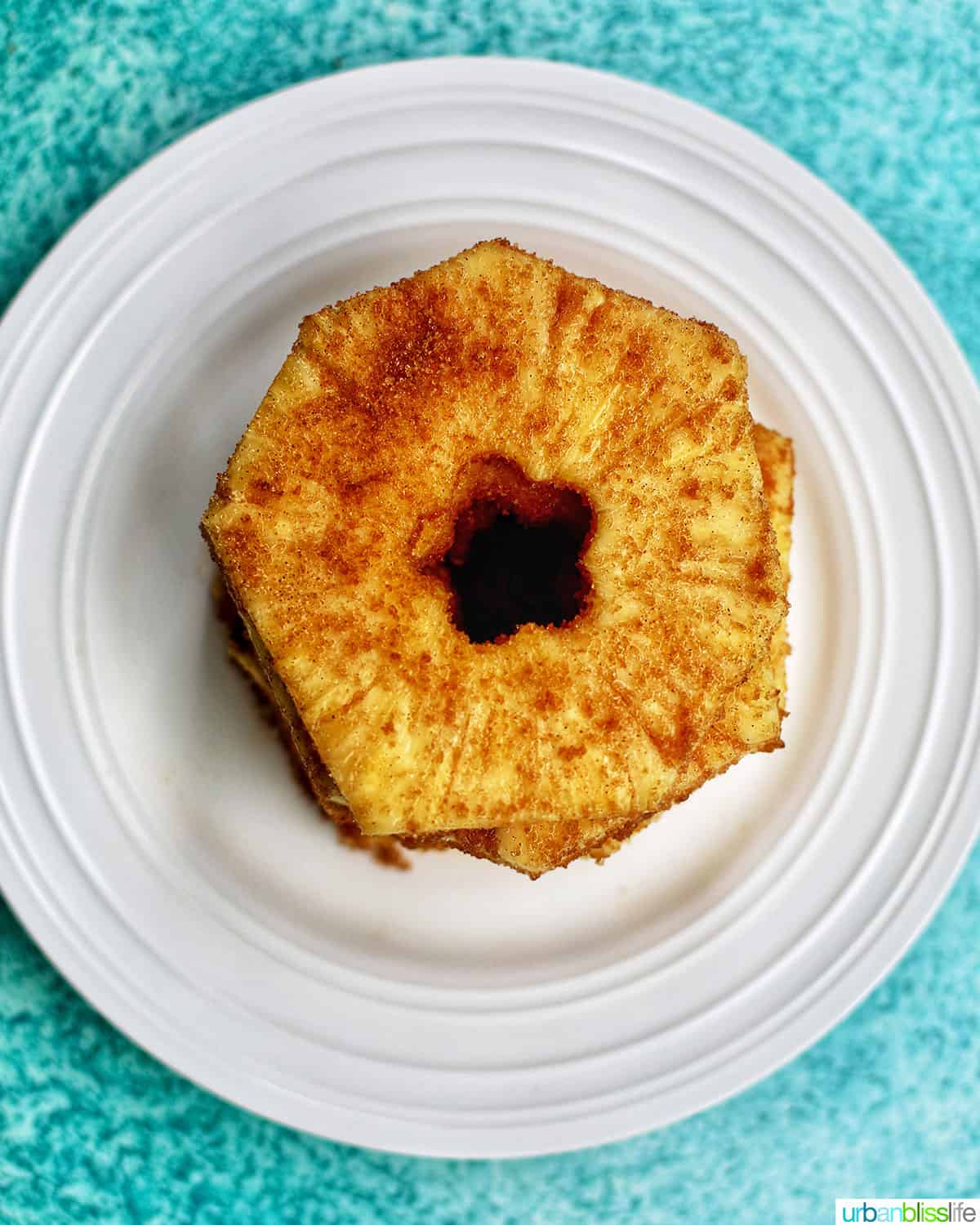 stack of air fryer pineapple
