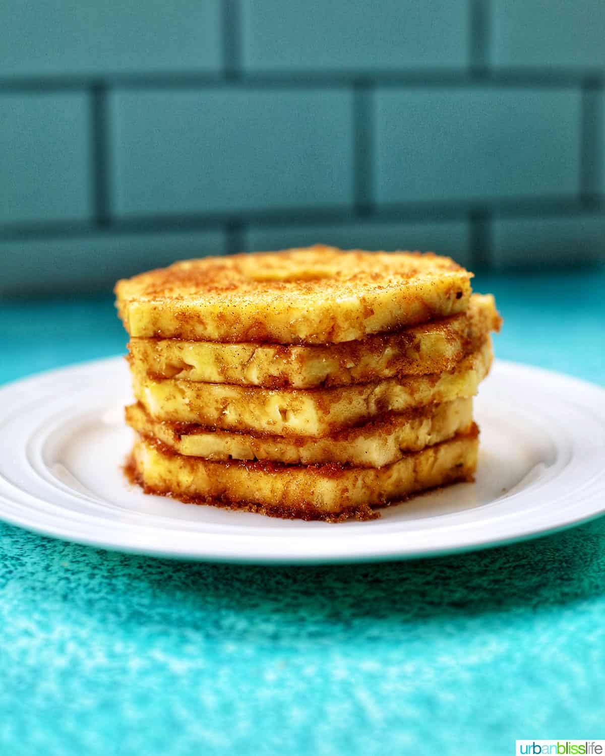 stack of air fryer pineapple