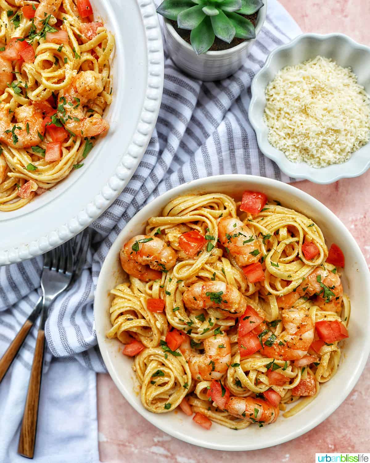 bowls of Cajun Shrimp Pasta