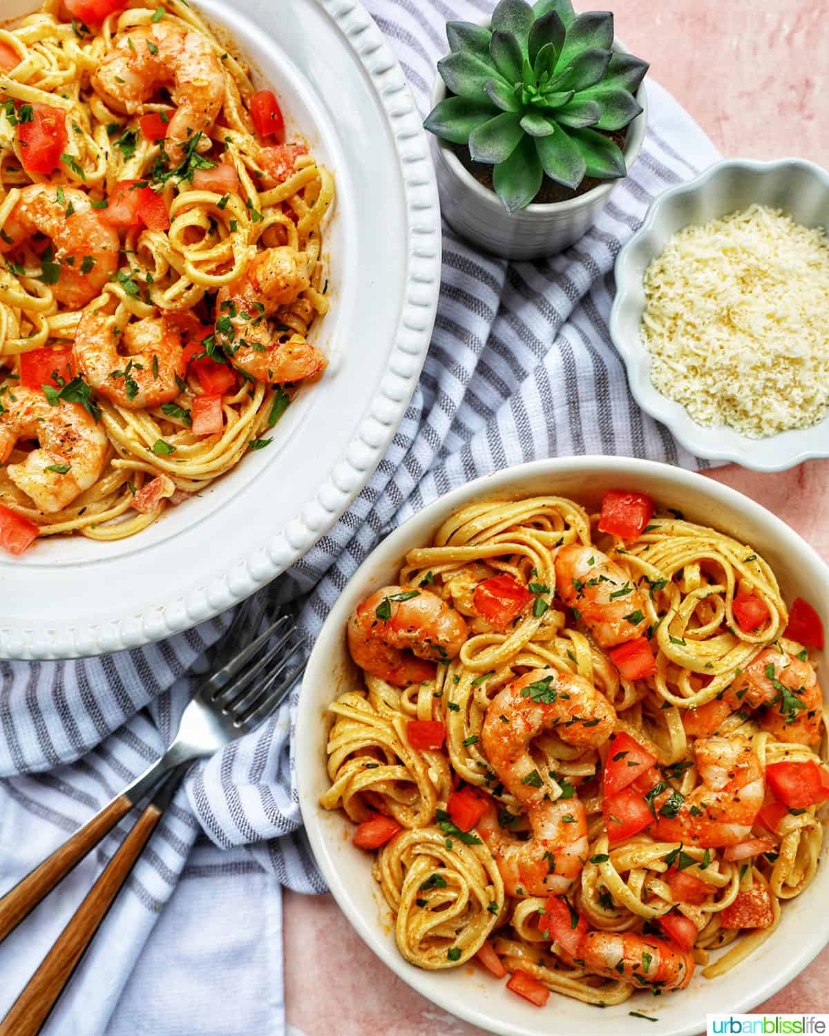 bowls of Cajun Shrimp Pasta