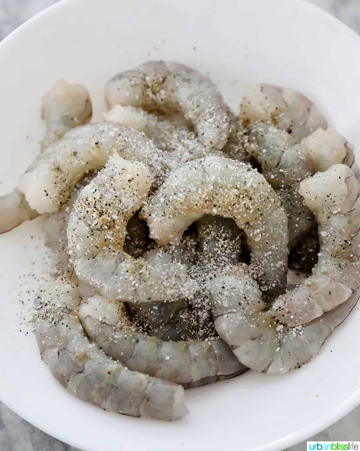 seasoned raw shrimp