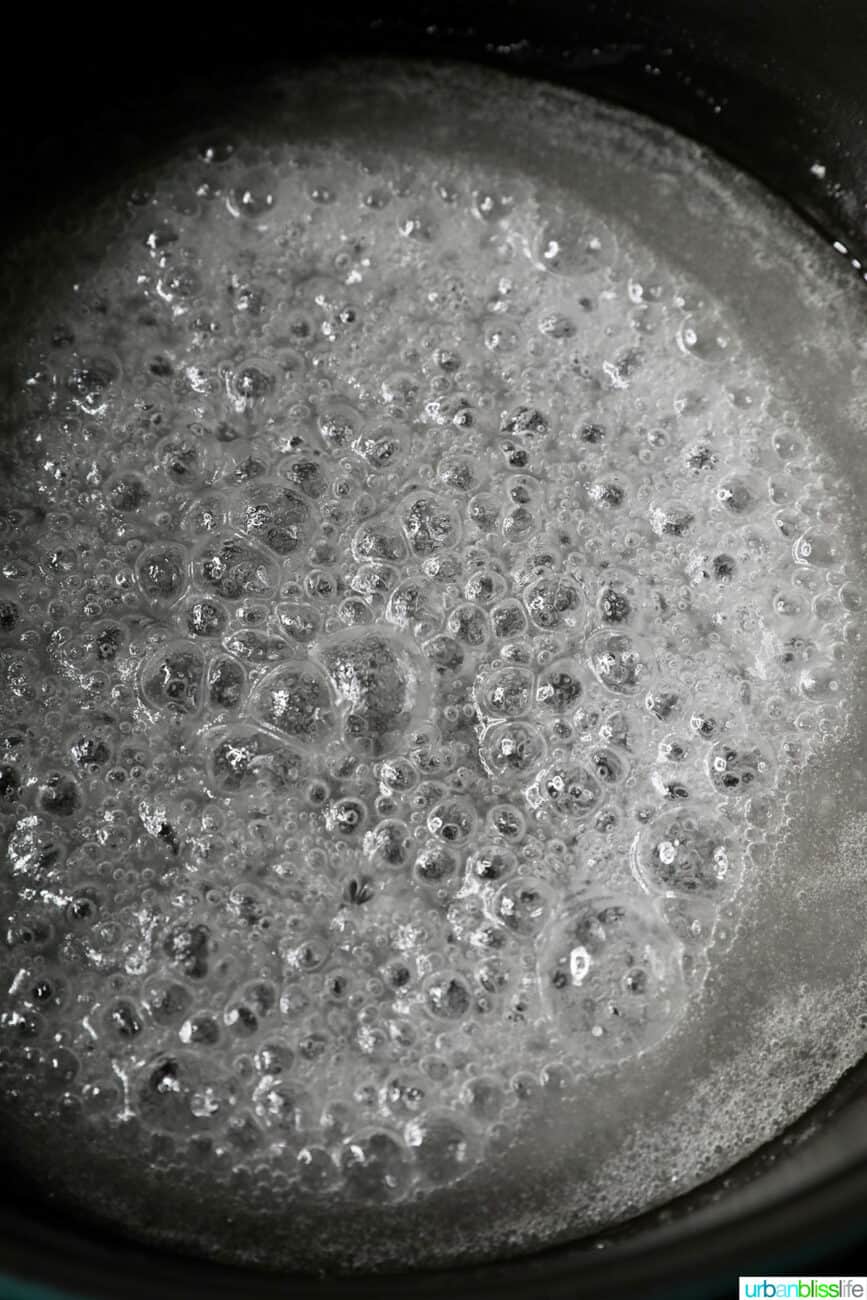 boiling sugar