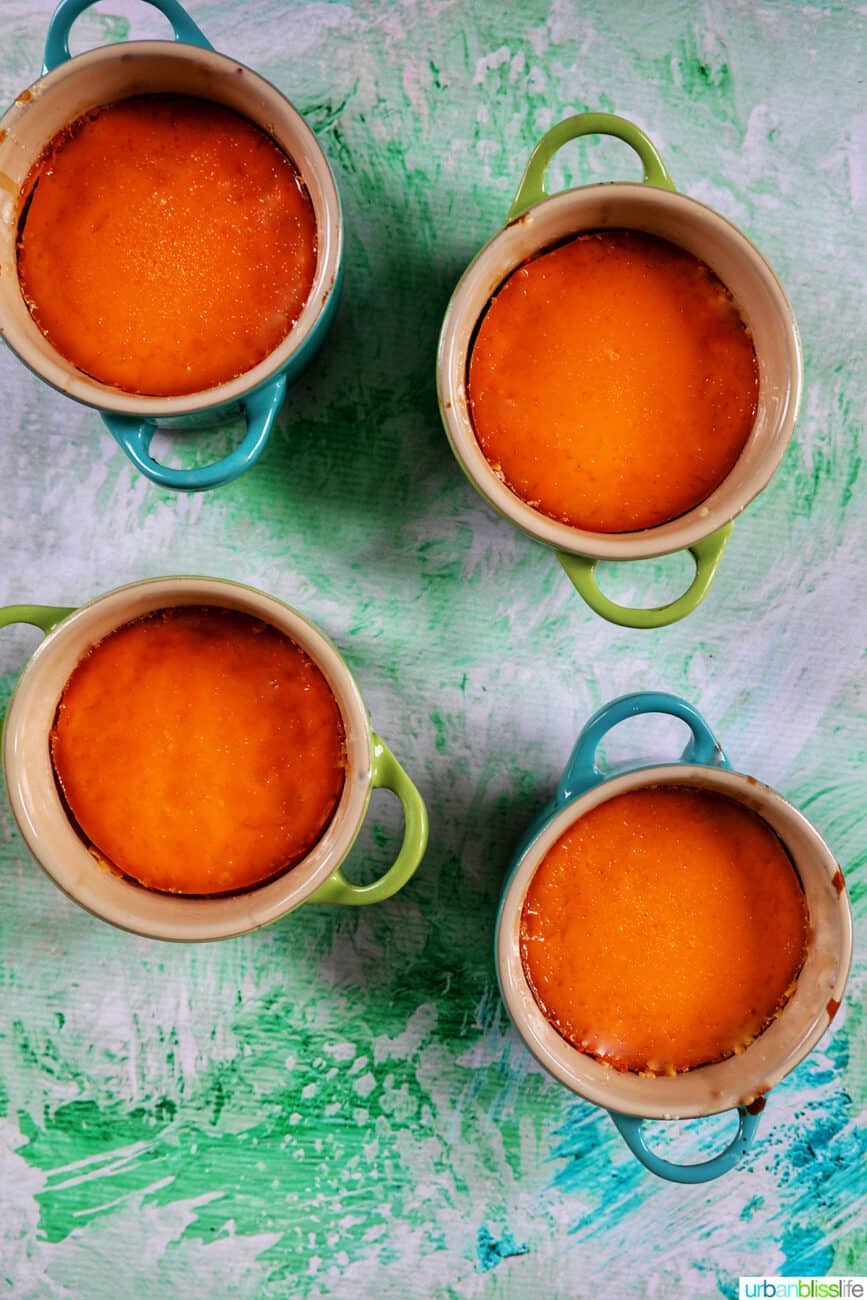 filipino leche flan in ramikins