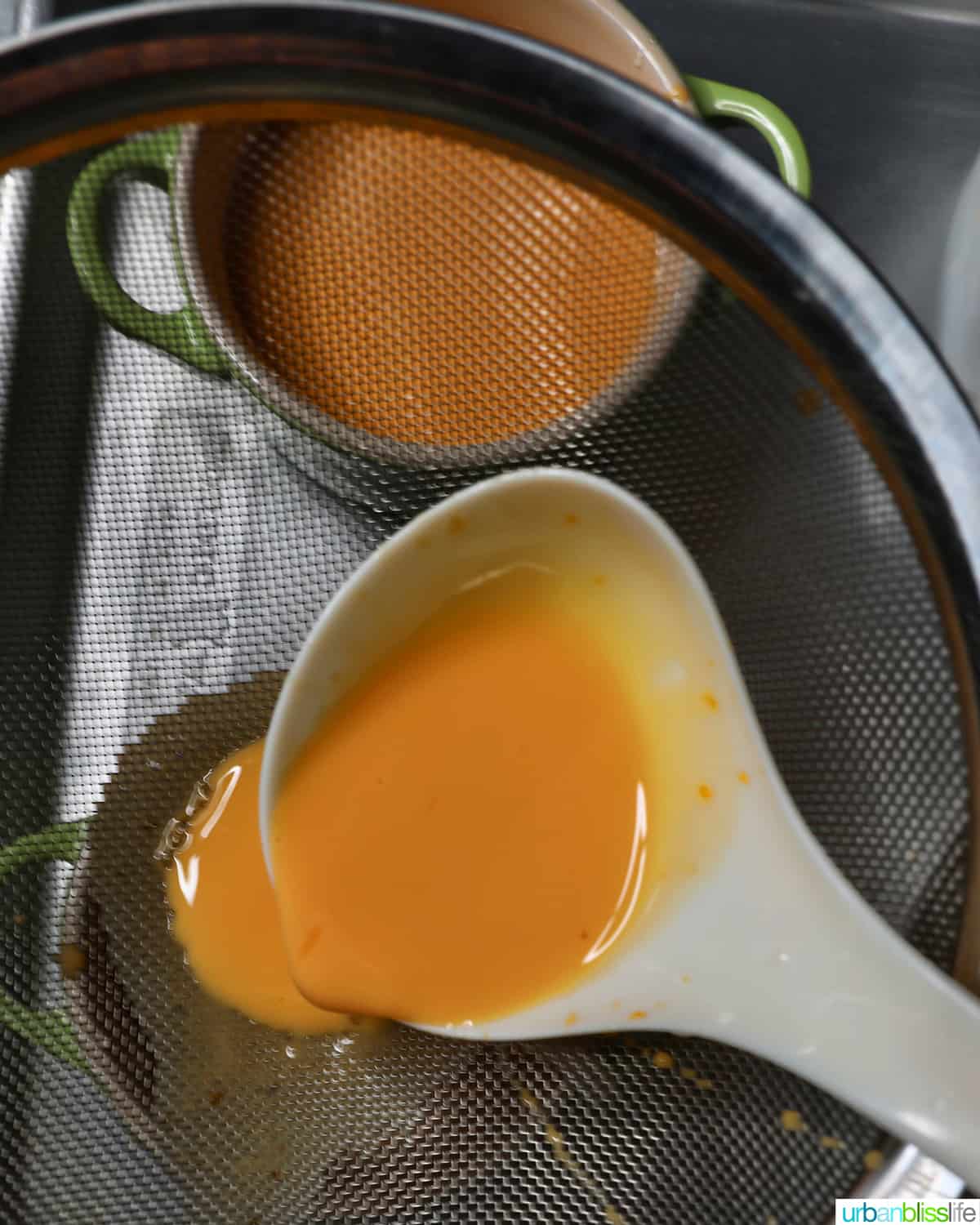 pouring leche flan batter
