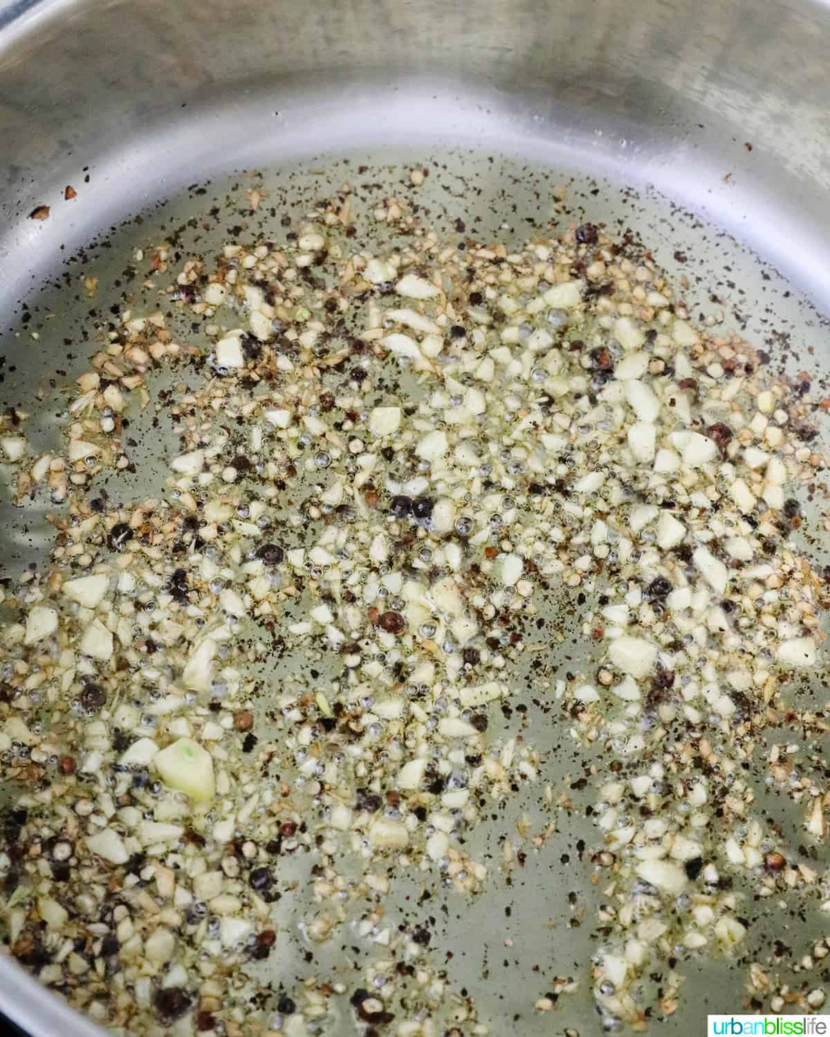 sauteing garlic and onions and pepper