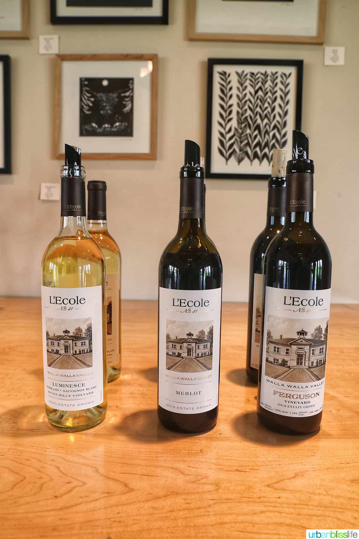l'ecole winery red and white wines
