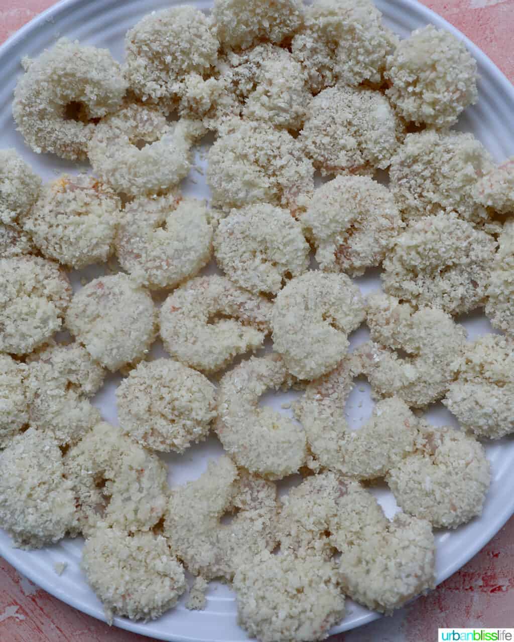 coated shrimp ready to air fry