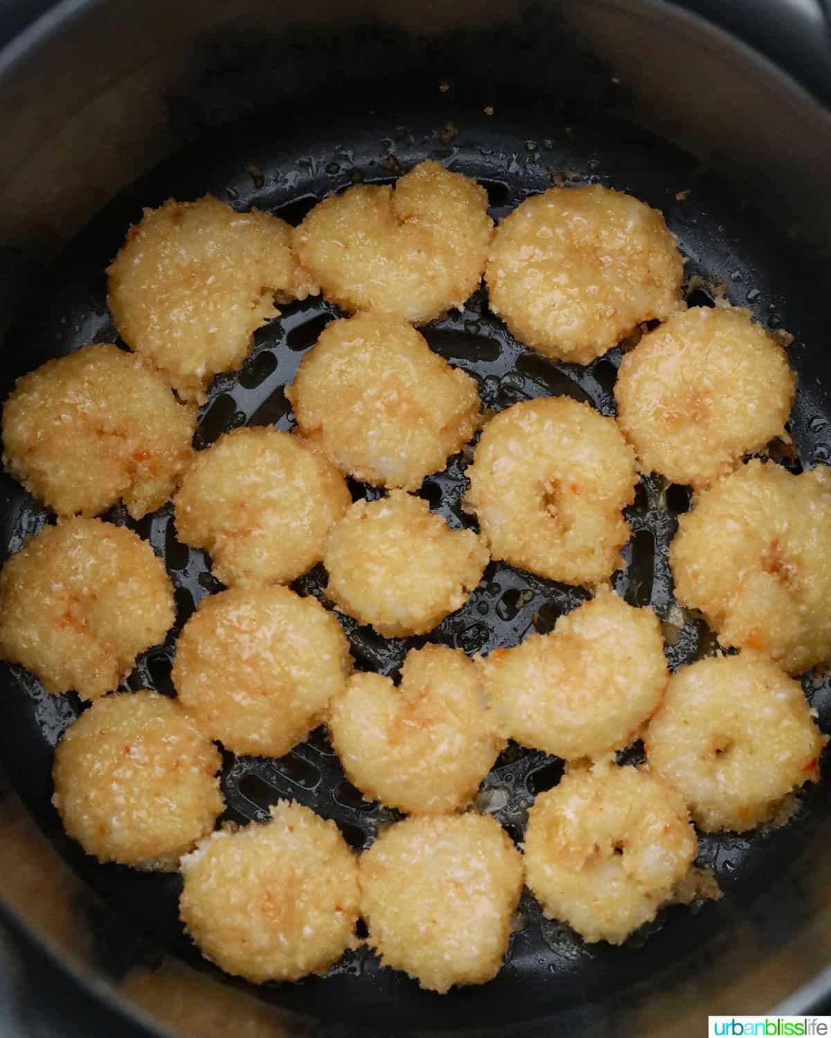 bang bang shrimp in the air fryer basket