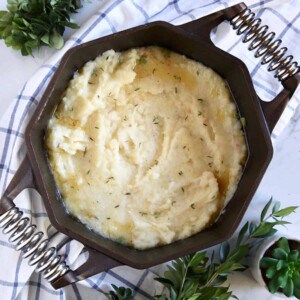 classic shepherd's pie in a dutch oven.