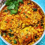 instant pot moroccan chicken in a bowl.