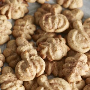 maple cinnamon spritz cookies.