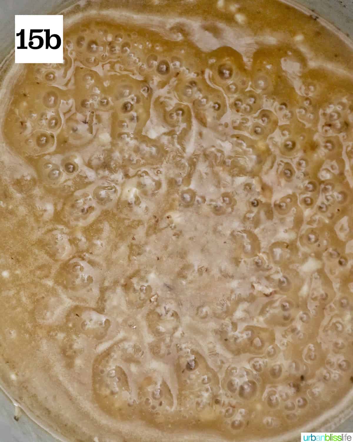 gravy mix bubbling in an instant pot.