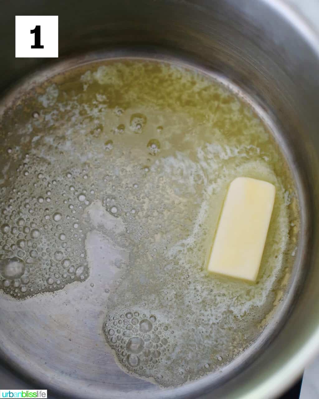 melting butter in pot
