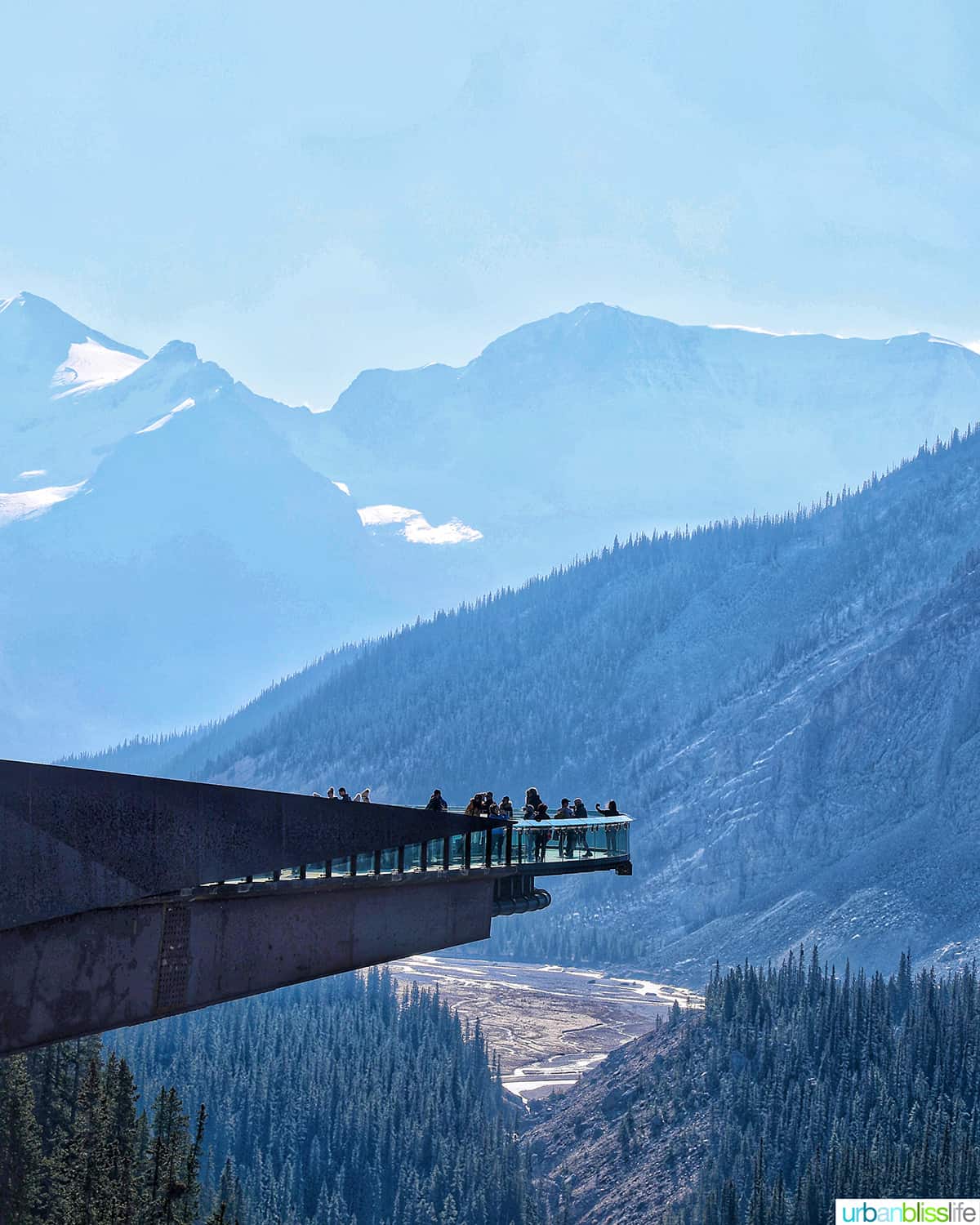 icefield skywalk in Jasper National Park in Canada.