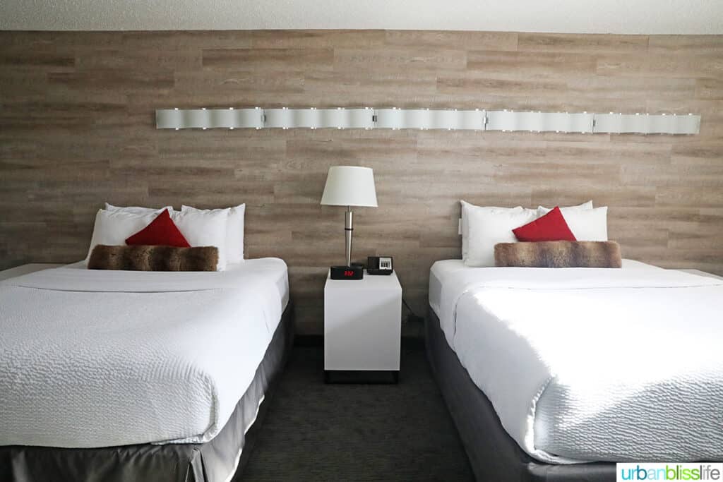 two bedroom loft at Elk and Avenue hotel in Banff Canada.