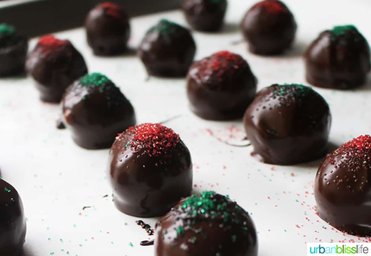 no bake oreo balls covered in chocolate