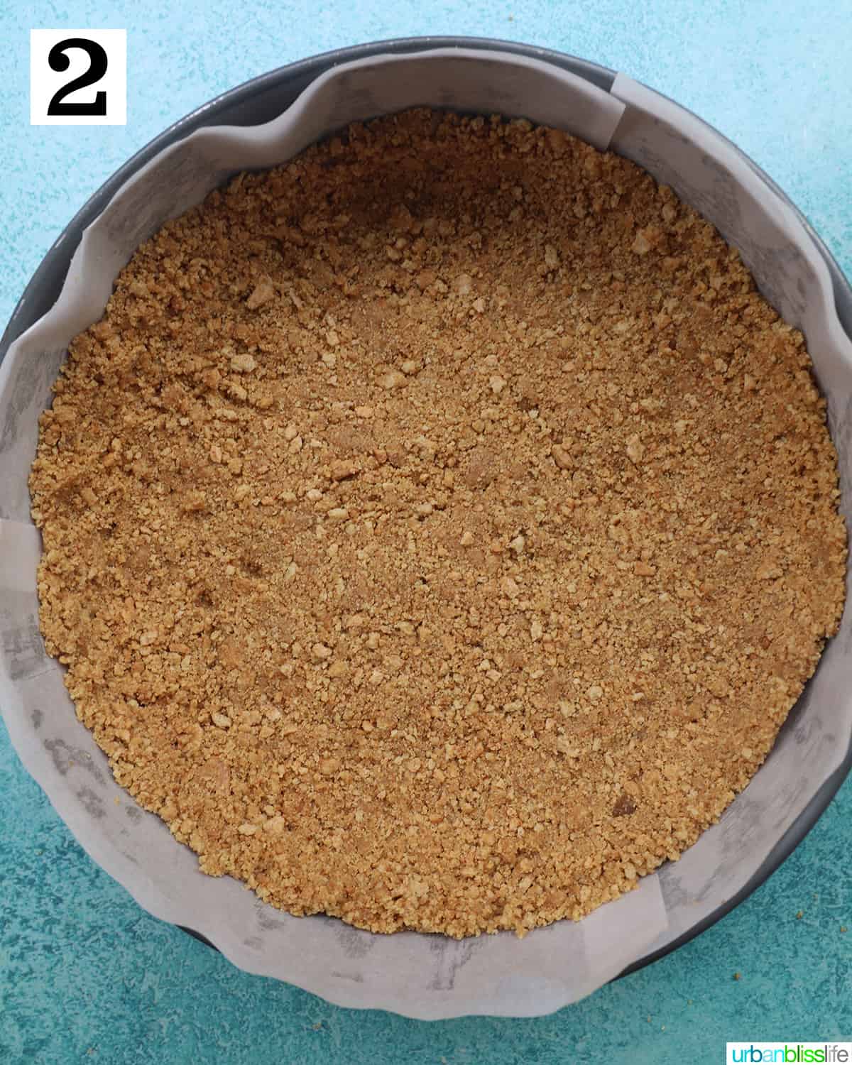 cookie crust in a springform pan.