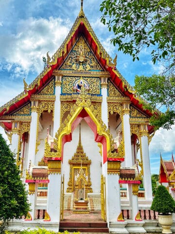 The Prayer Hall of Wat Chalong temple in Phuket, Thailand.