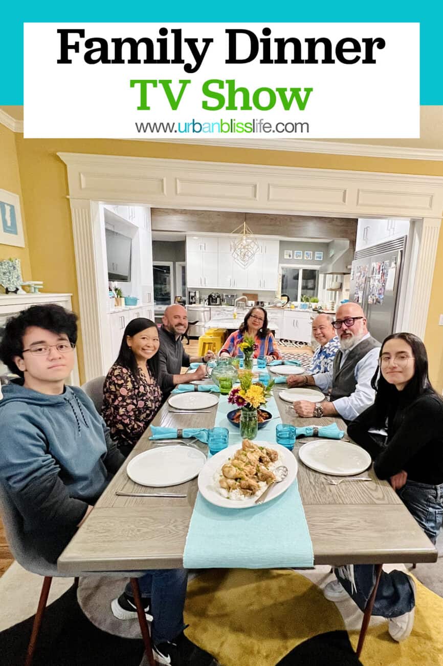 Jayme-Schotland Family with Chef Andrew Zimmern for Family Dinner TV Show.