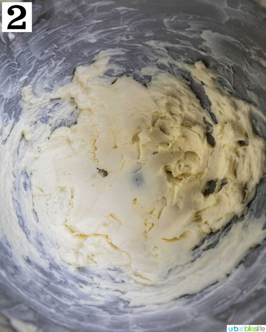 butter added to the bowl of a stand mixer.