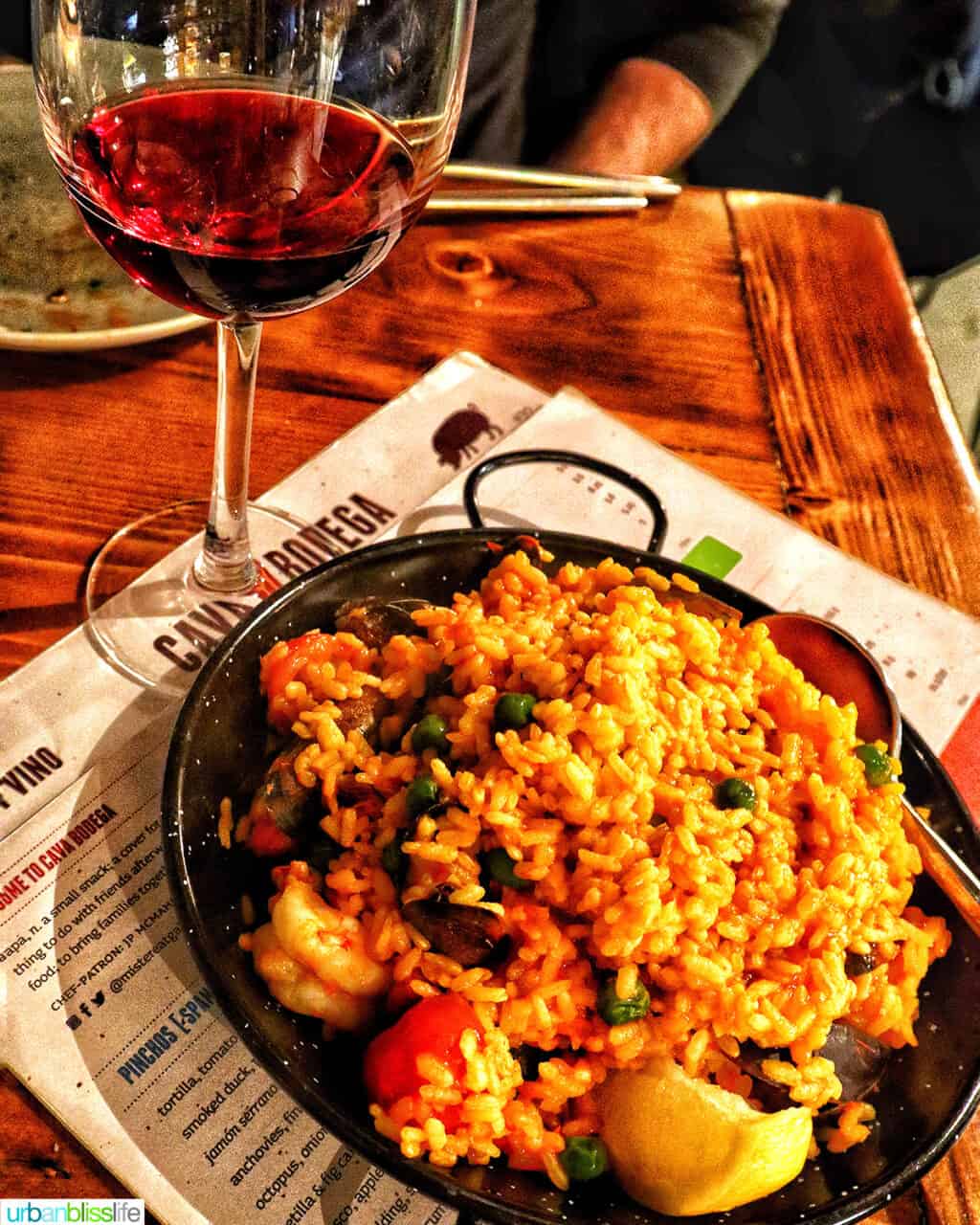 paella at cava bodega in galway, ireland