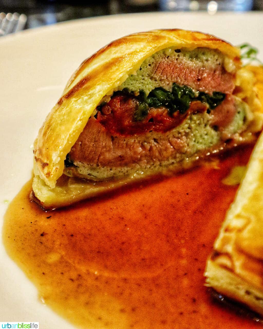lamb wellington at harrow restaurant in kilkenny, ireland