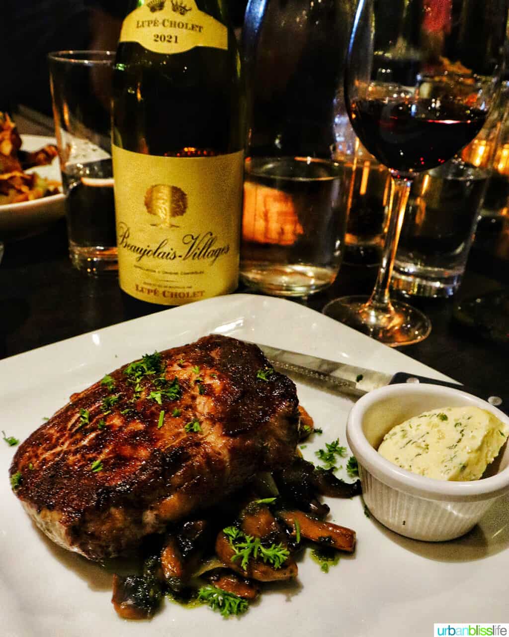 rib eye at murphy brownes restaurant in killarney, ireland
