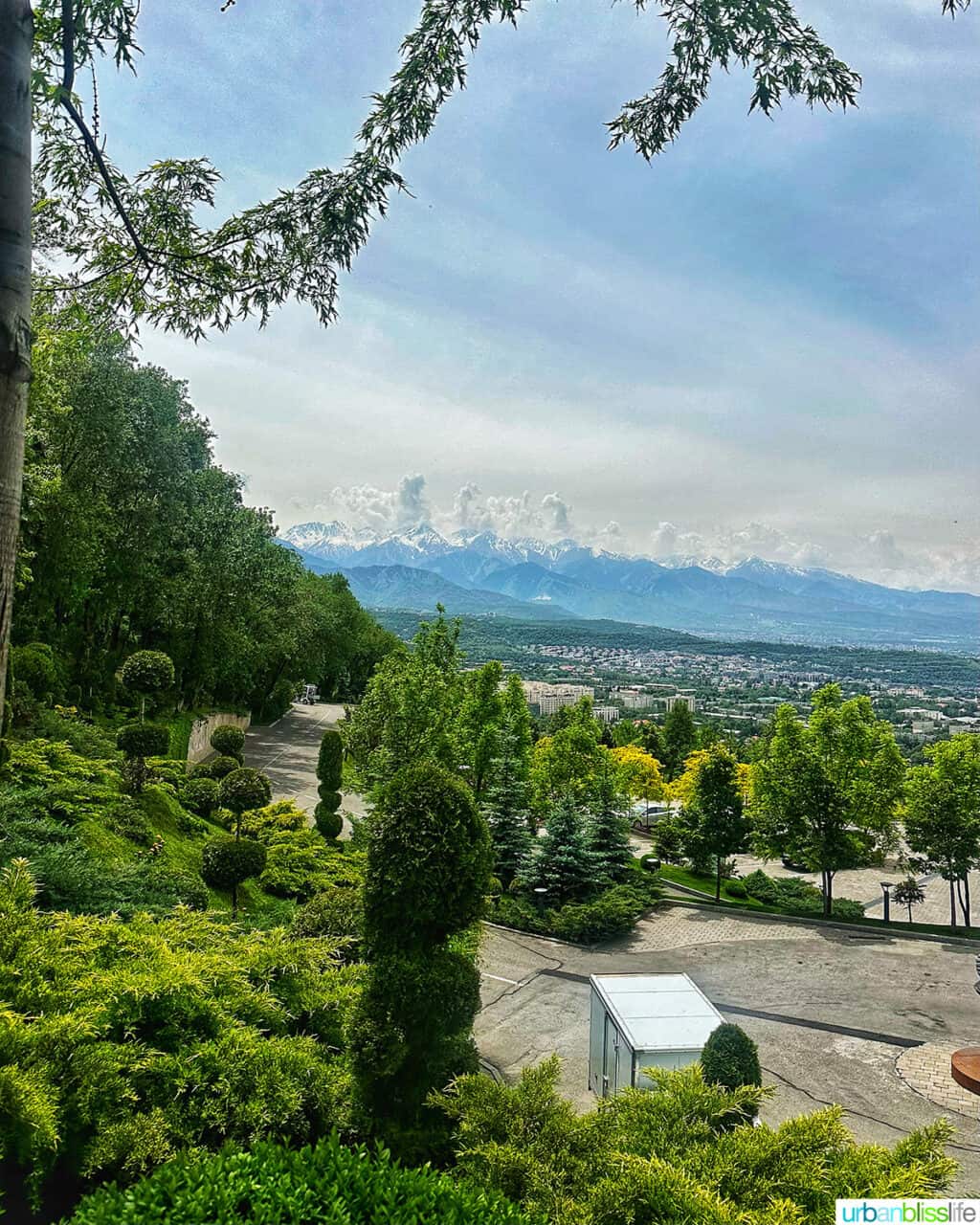 view of Almaty, Kazakhstan from Kok Tobe hill.