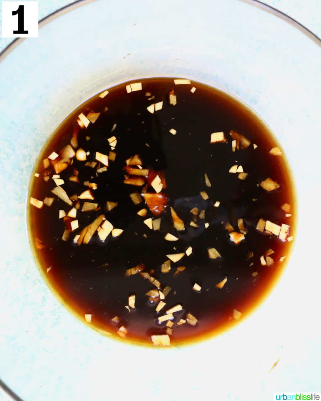 bowl of teriyaki sauce.
