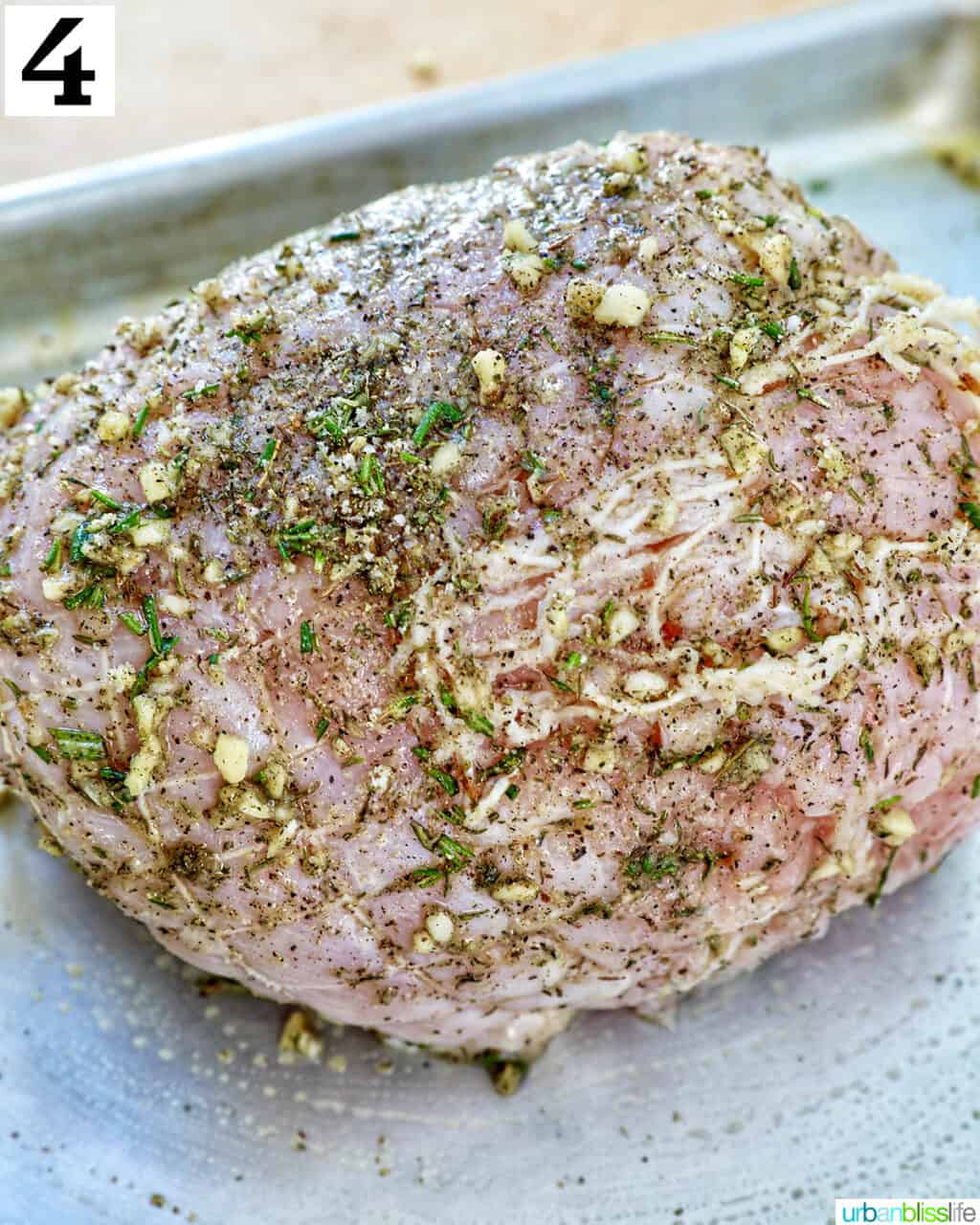 seasoned turkey breast.