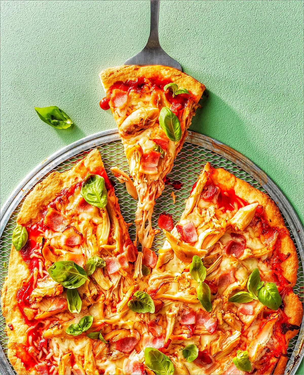 BBQ chicken pizza.