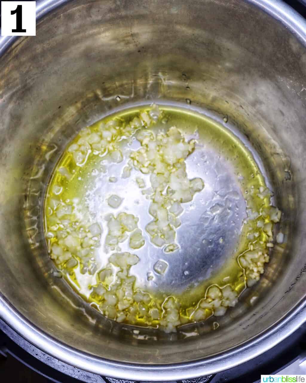 sauteing onions in an instant pot.