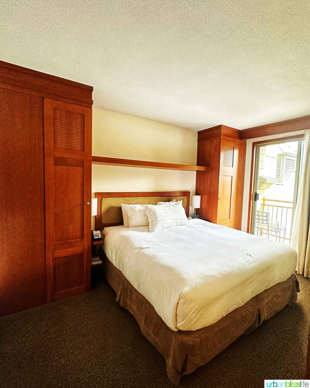 bedroom in a one bedroom suite at Pan Pacific Whistler Village hotel