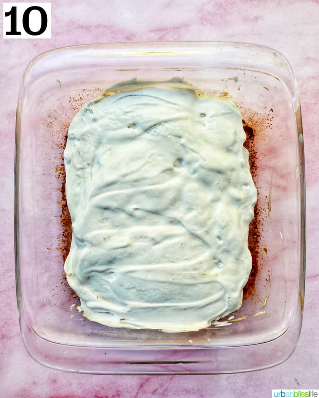 top cream layer of tiramisu
