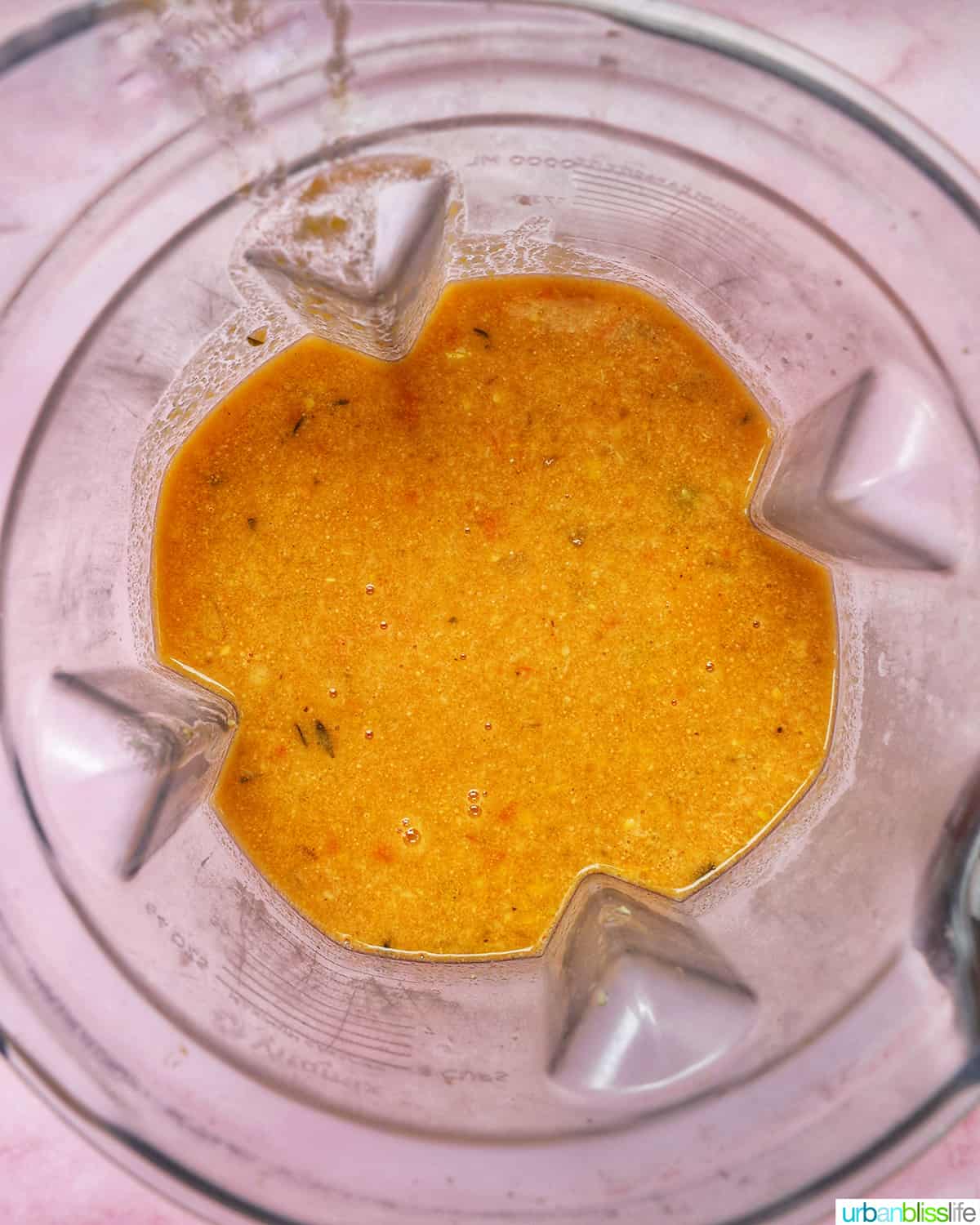 shrimp and corn chowder added to blender.