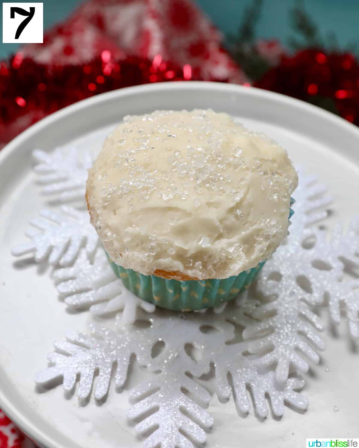 vanilla cupcake with vanilla frosting.
