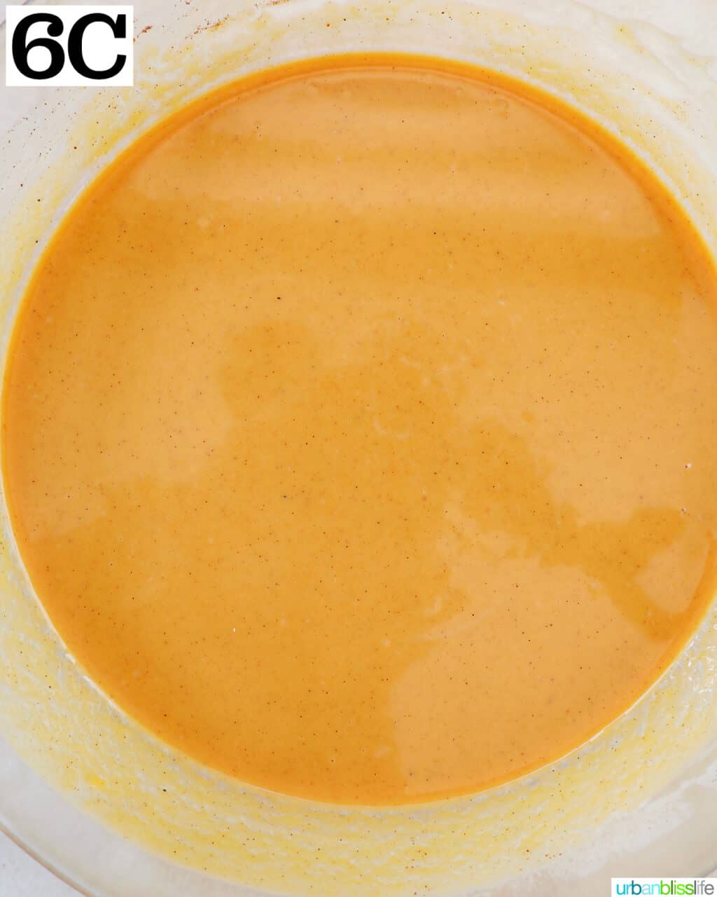 mixed sweet potato pie mix in a large bowl.