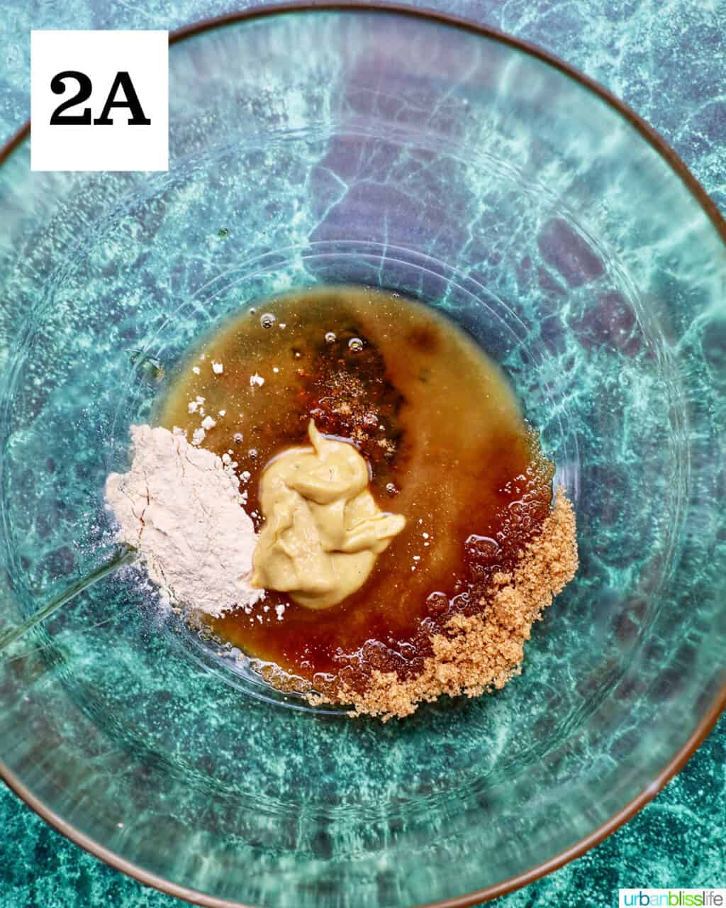 bowl with glaze ingredients.
