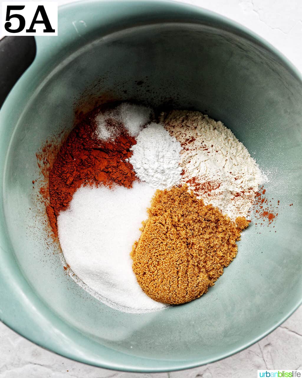 bowl with dry ingredients to make chocolate fudge cupcakes.
