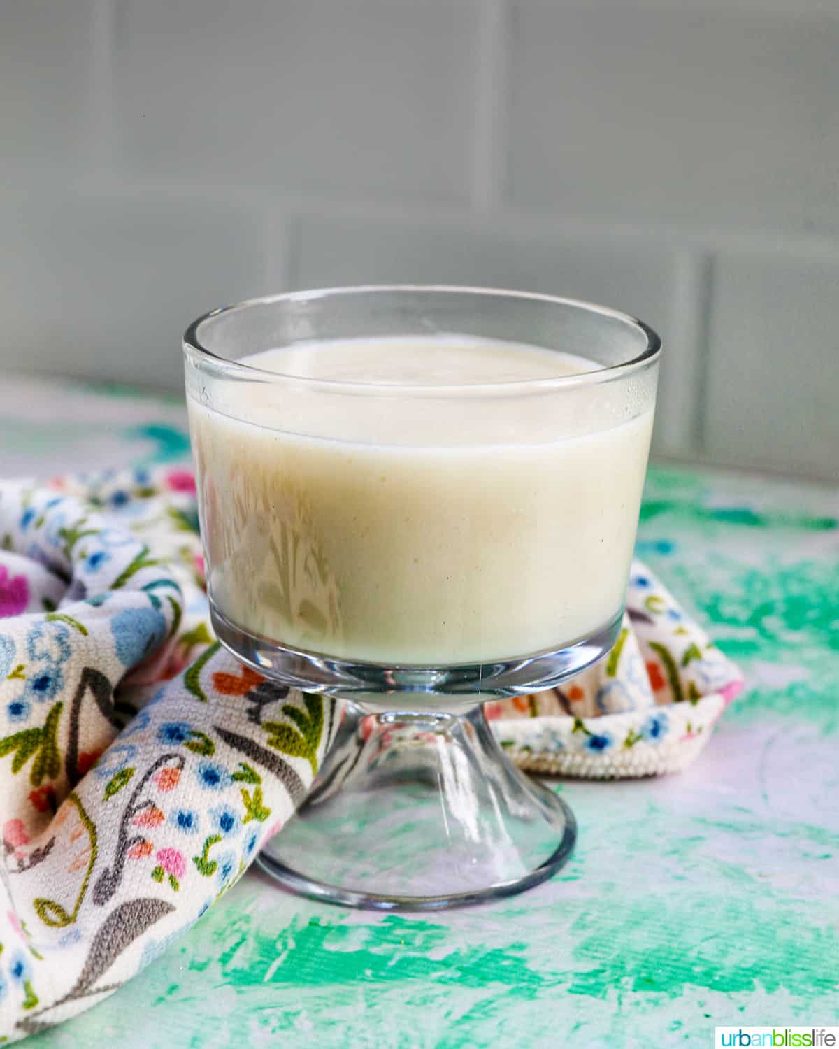 parfait bowl with homemade vanilla pudding.