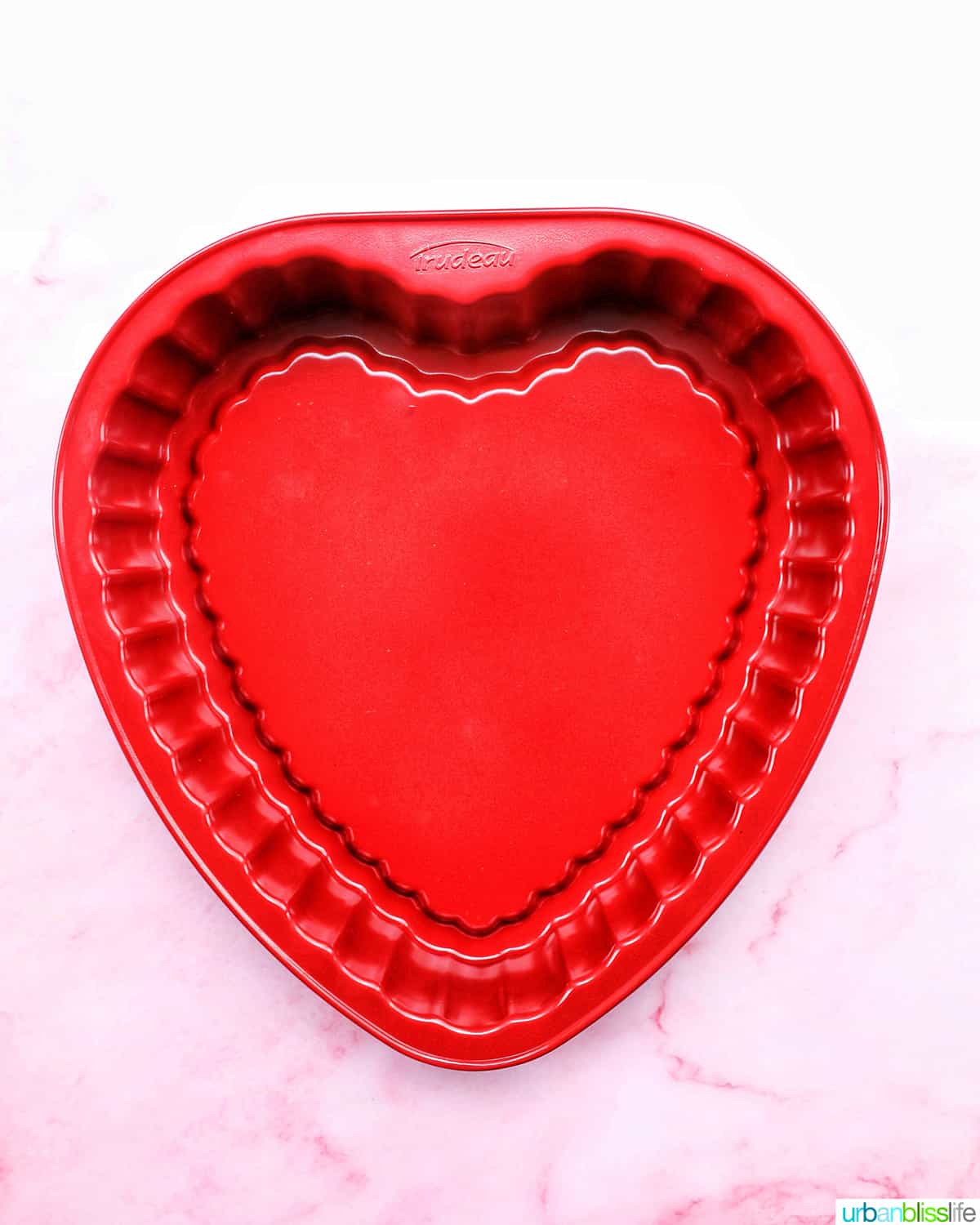 red heart-shaped baking pan.