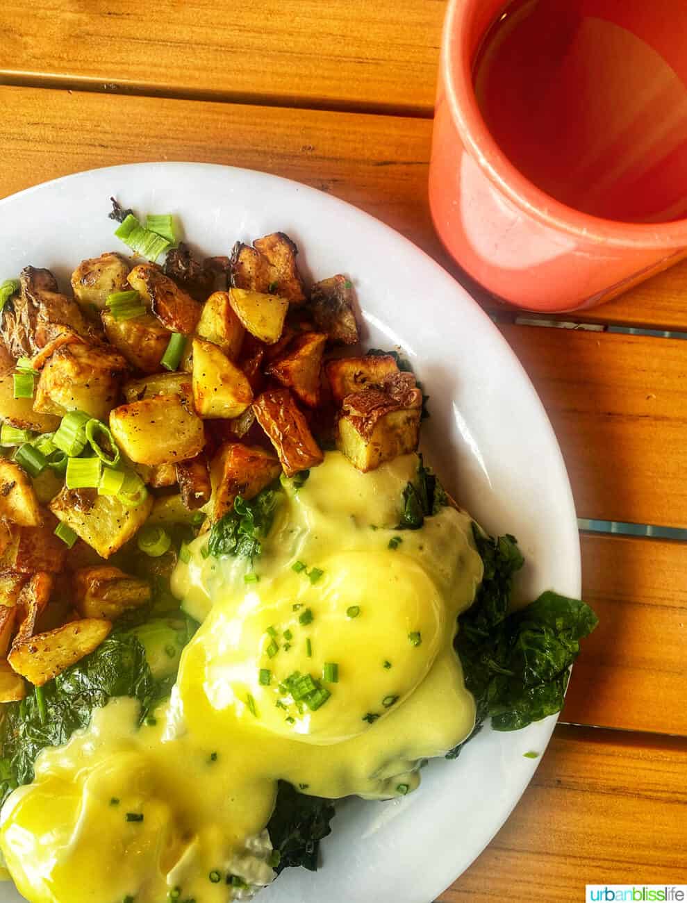 eggs benedict at chad's restaurant in santa barbara