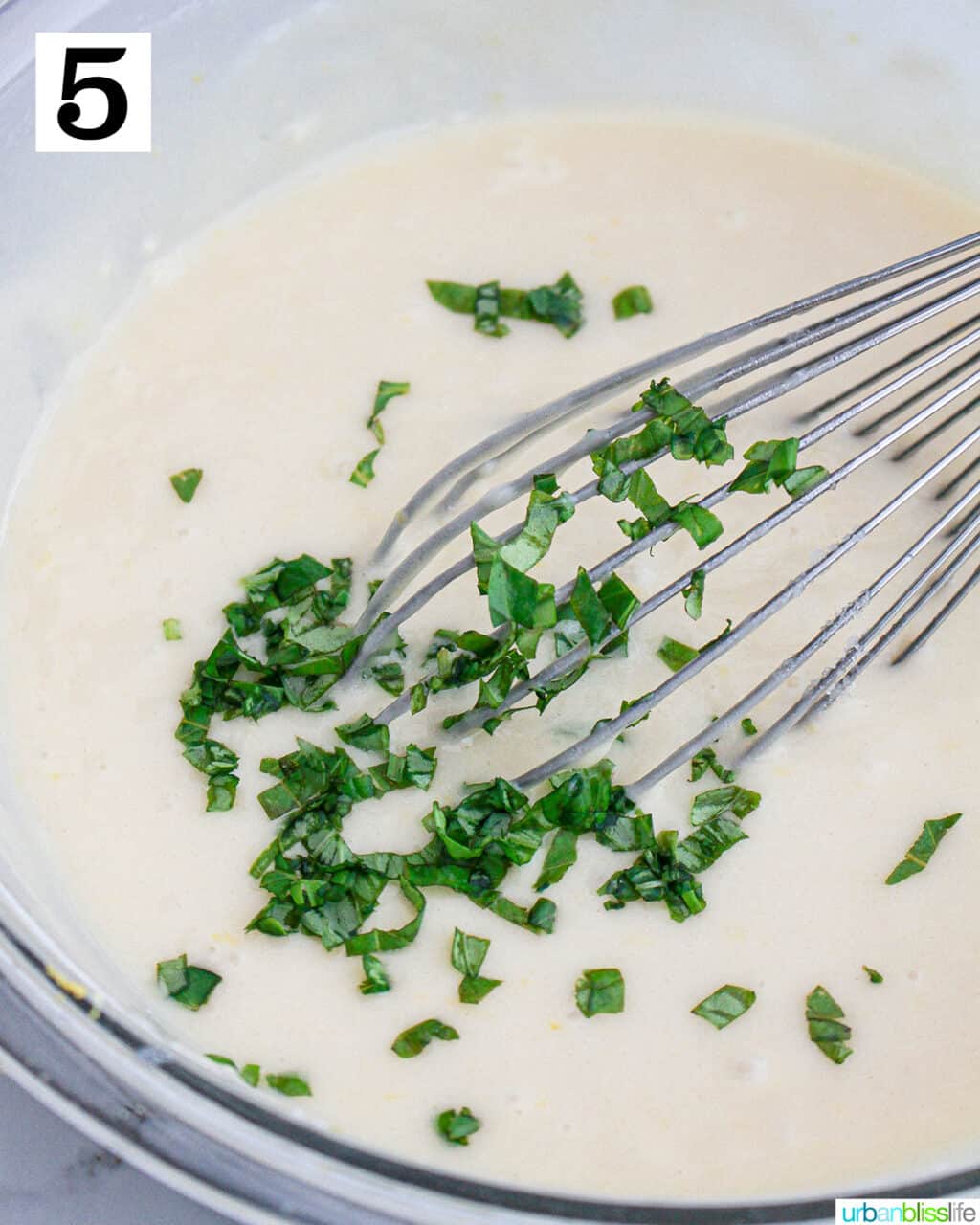 whisk in cupcake batter with chopped fresh basil.