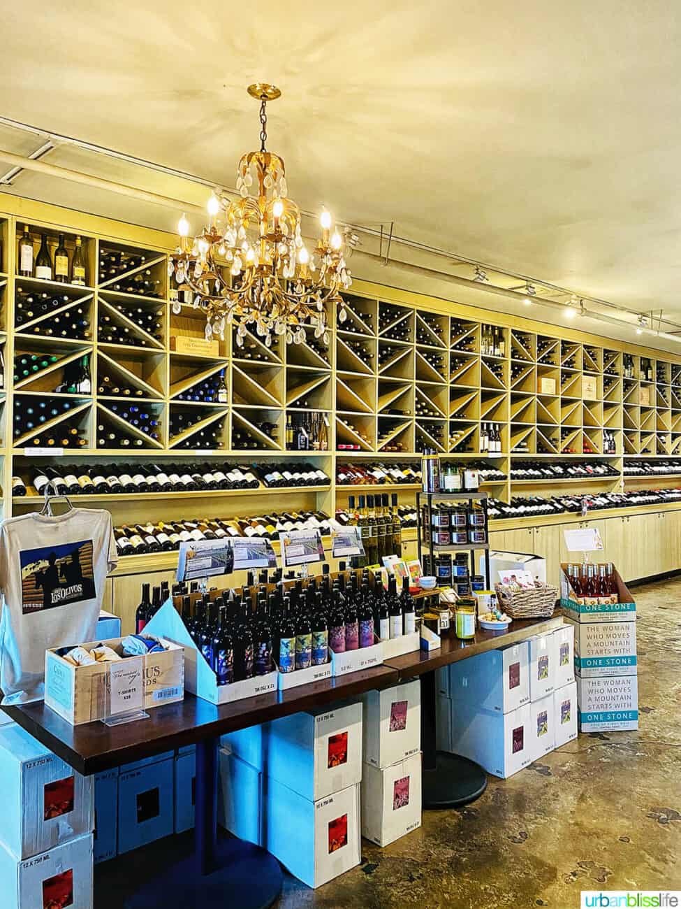 interior at los olivos wine merchant