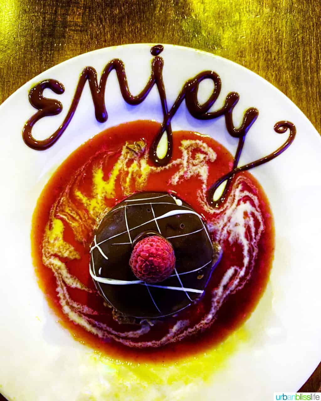 dessert at opal restaurant in santa barbara, california