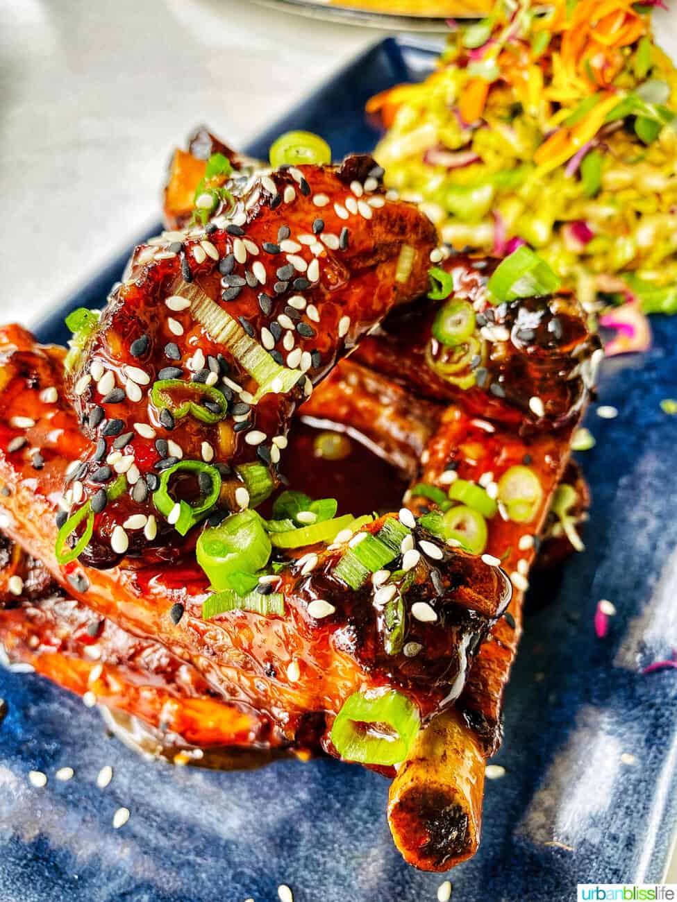 asian sticky ribs at reunion kitchen and drink in santa barbara
