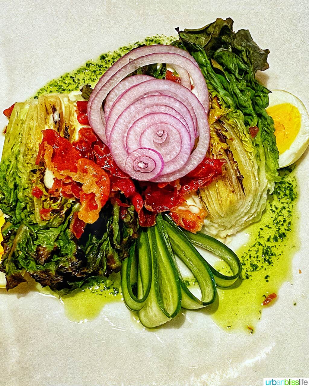 little gem salad at toma in santa barbara