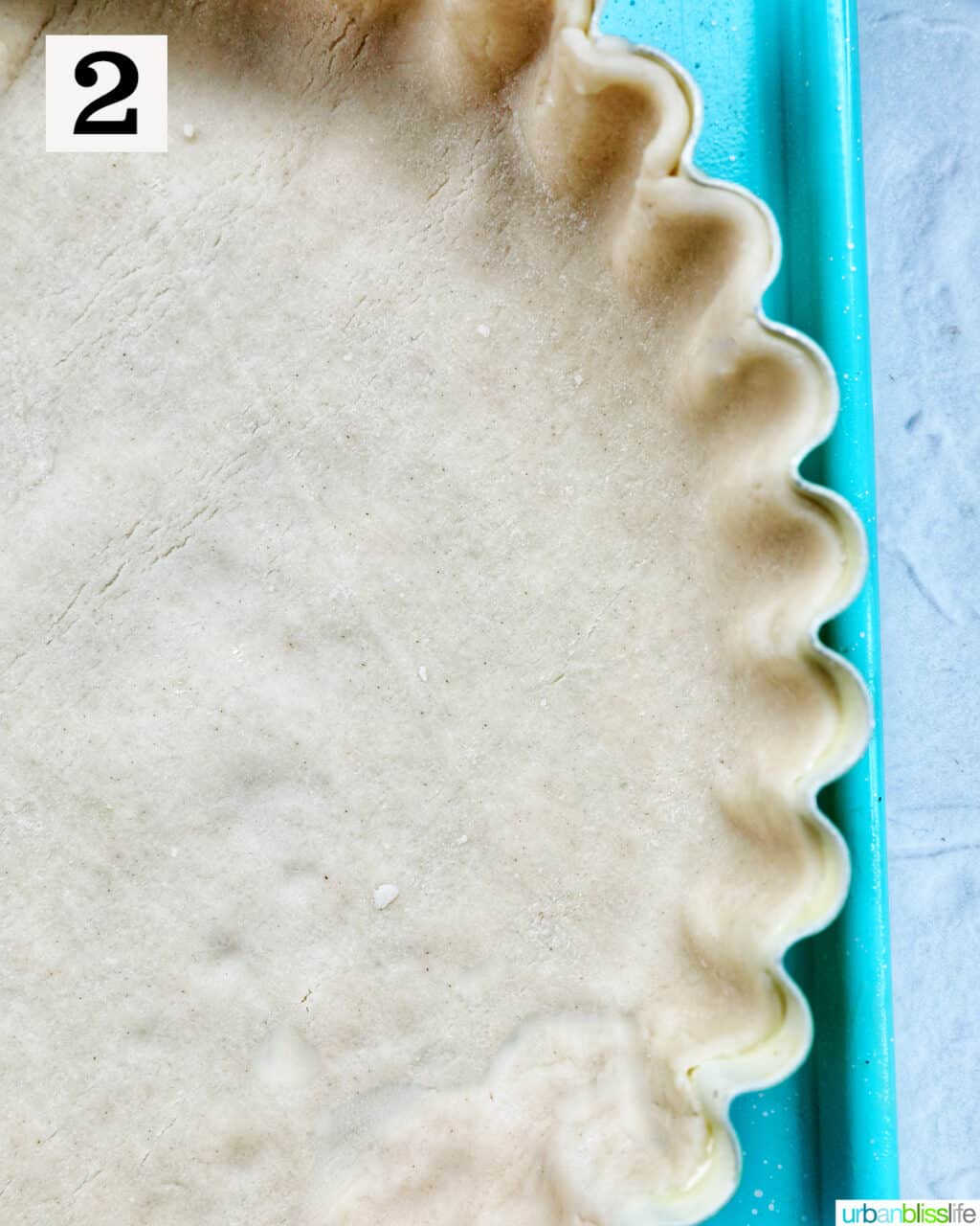 pie crust pressed into a pie plate.