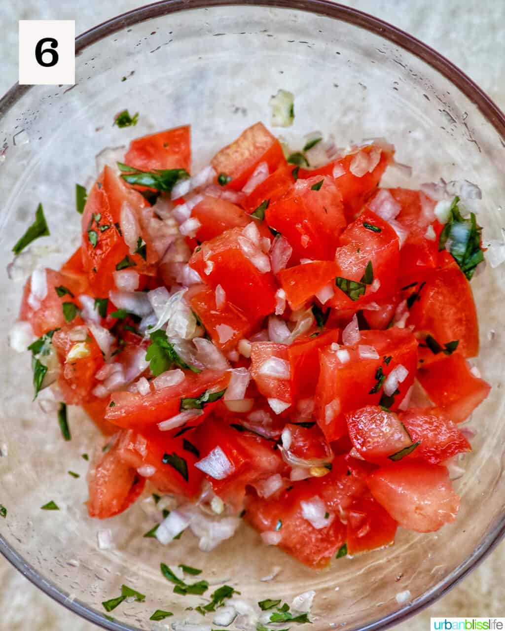 bowl of pico de gallo.